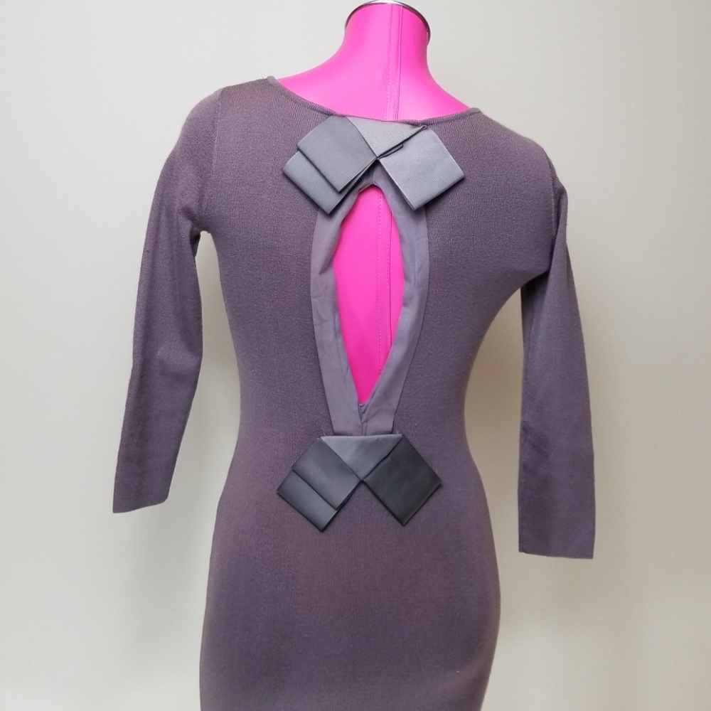 🌹Valentino Stunning Bow Back Latte Brown Dress🌹 - Picture 5 of 8